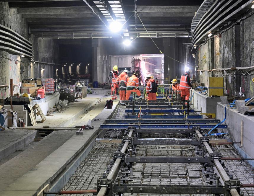 Modernisierungsarbeiten im U2 Tunnel